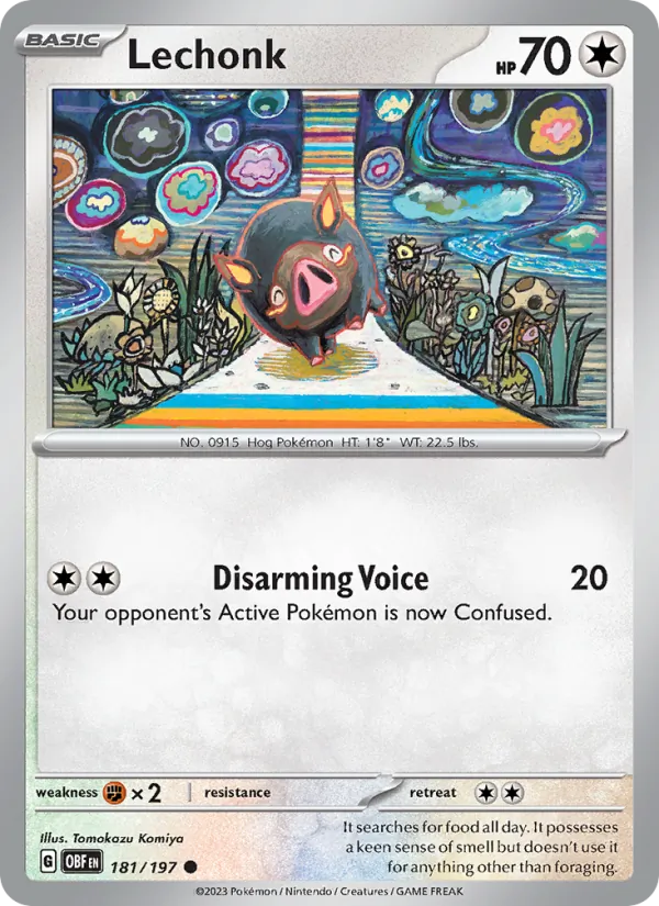 Lechonk #181 – Obsidian Flames card