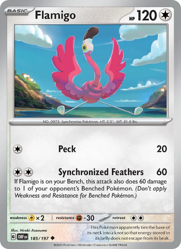 Flamigo #185 – Obsidian Flames card