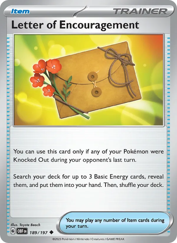 Letter of Encouragement #189 – Obsidian Flames card