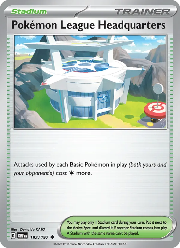 Pokémon League Headquarters #192 – Obsidian Flames card