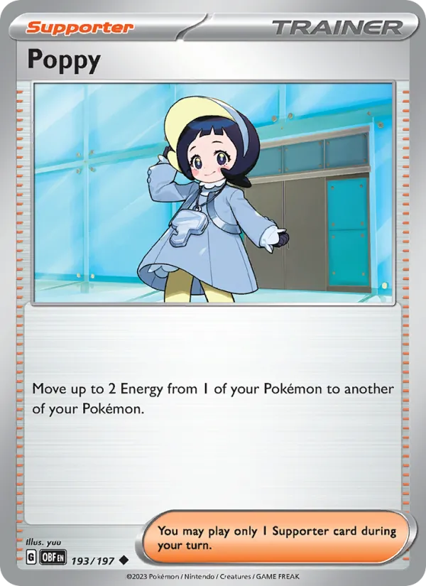 Poppy #193 – Obsidian Flames card
