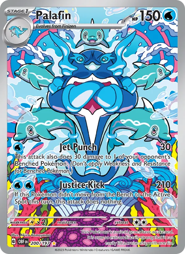 Palafin #200 – Obsidian Flames card