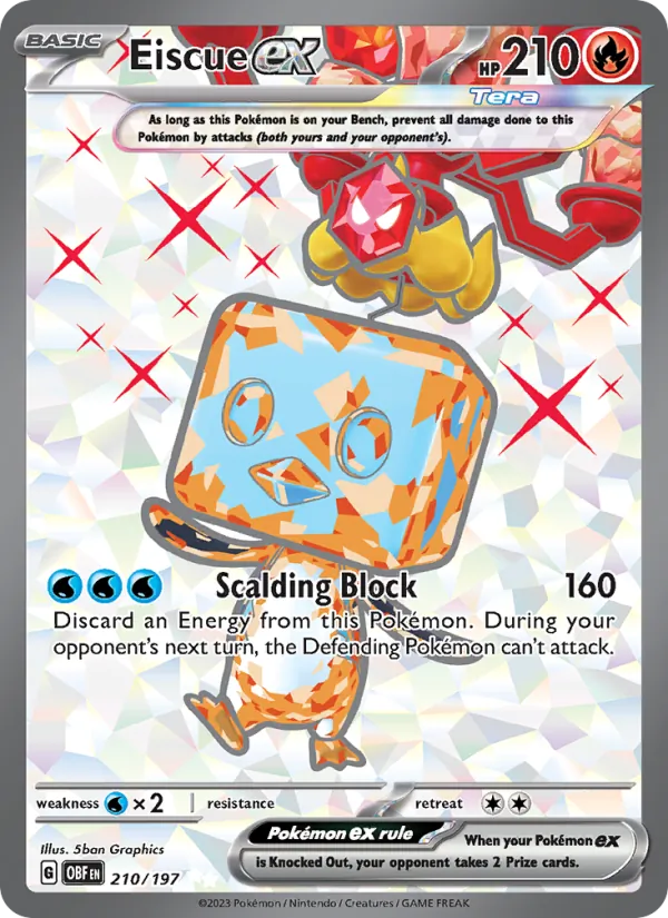 Eiscue ex #210 – Obsidian Flames card