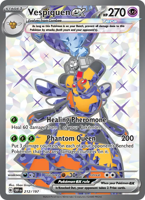 Vespiquen ex #212 – Obsidian Flames card