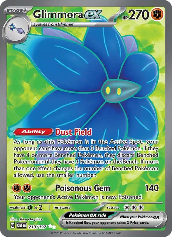Glimmora ex #213 – Obsidian Flames card