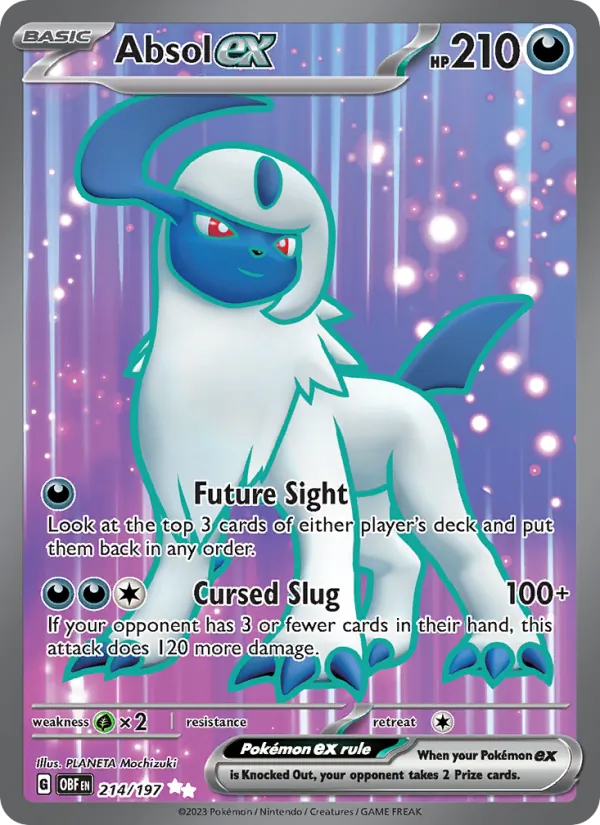 Absol ex #214 – Obsidian Flames card