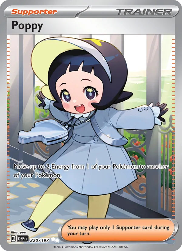 Poppy #220 – Obsidian Flames card