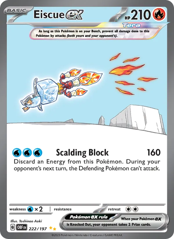 Eiscue ex #222 – Obsidian Flames card