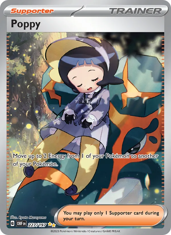 Poppy #227 – Obsidian Flames card
