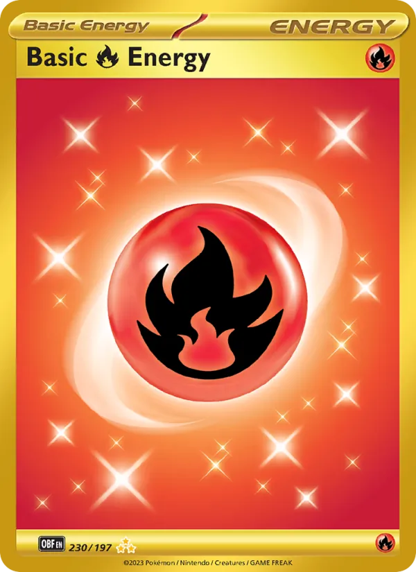 Basic Fire Energy #230 – Obsidian Flames card