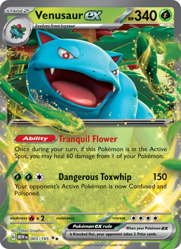 Venusaur ex #003 – 151 card