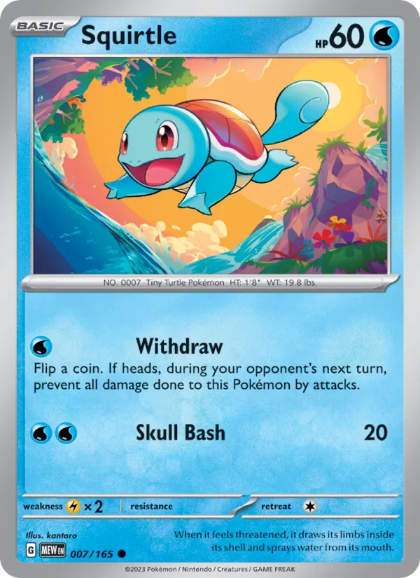 Squirtle #007 – 151 card
