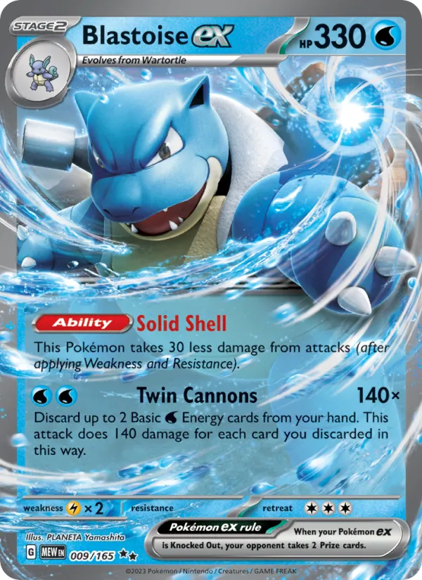 Blastoise ex #009 – 151 card