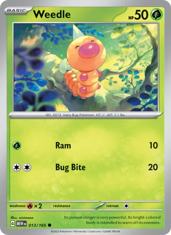 Weedle #013 – 151 card