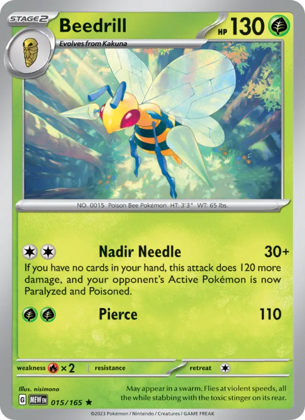 Beedrill #015 – 151 card