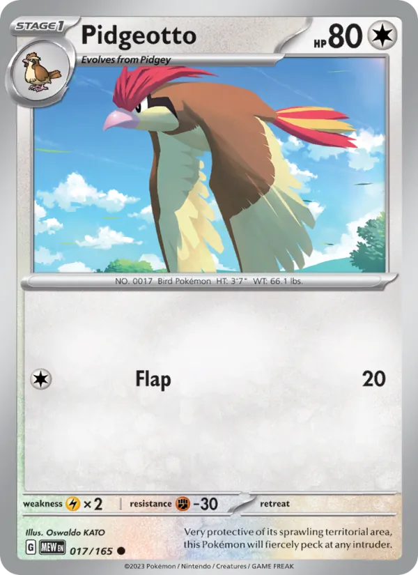 Pidgeotto #017 – 151 card