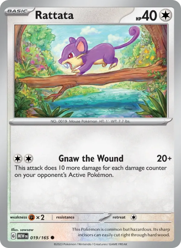 Rattata #019 – 151 card