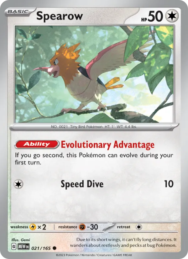 Spearow #021 – 151 card