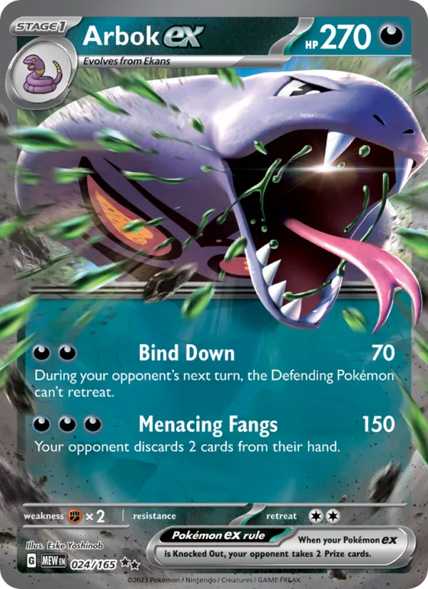 Arbok ex #024 – 151 card