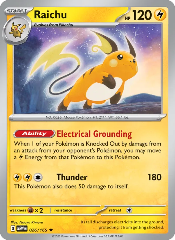 Raichu #026 – 151 card
