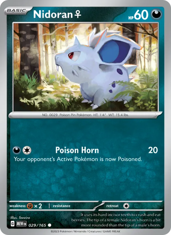Nidoran♀ #029 – 151 card