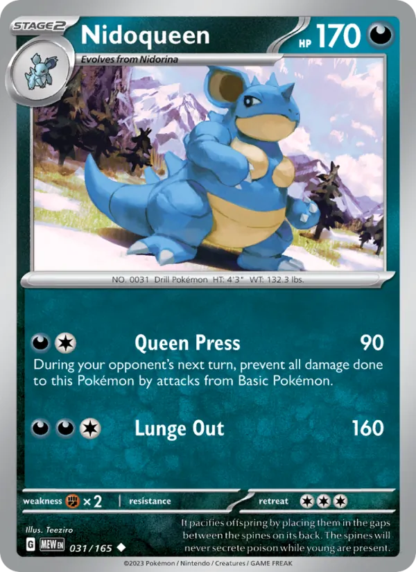 Nidoqueen #031 – 151 card