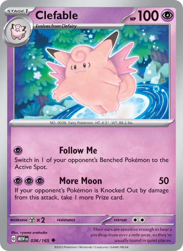 Clefable #036 – 151 card