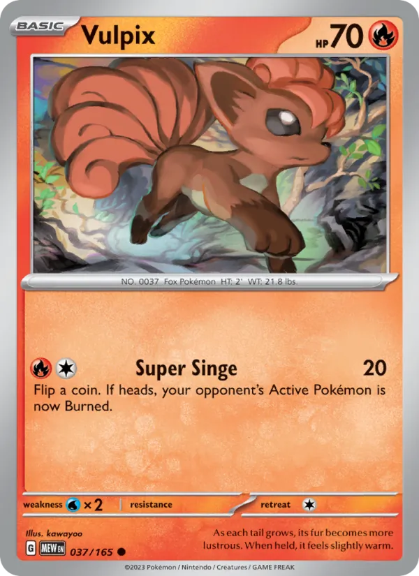 Vulpix #037 – 151 card