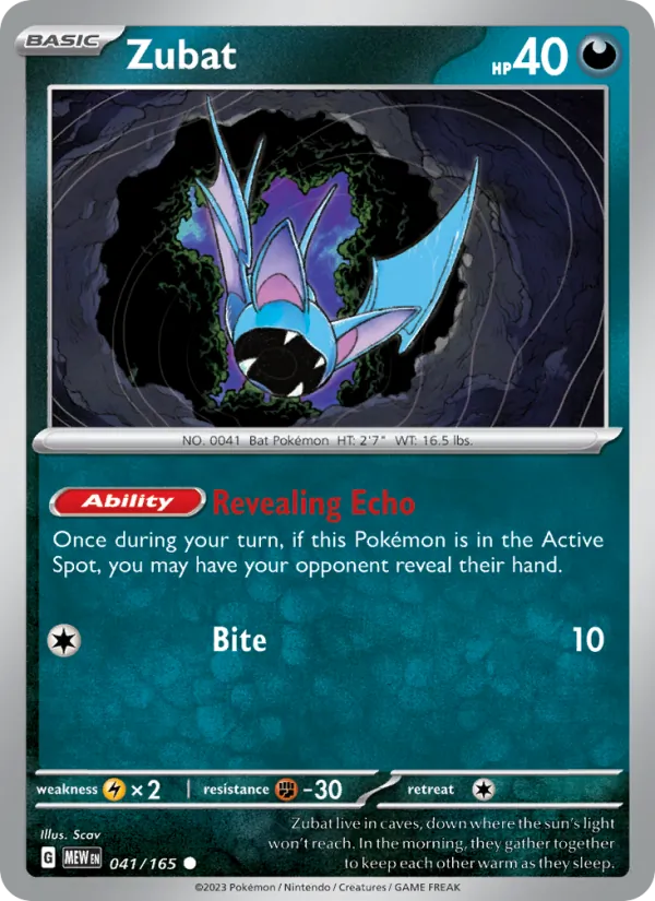 Zubat #041 – 151 card