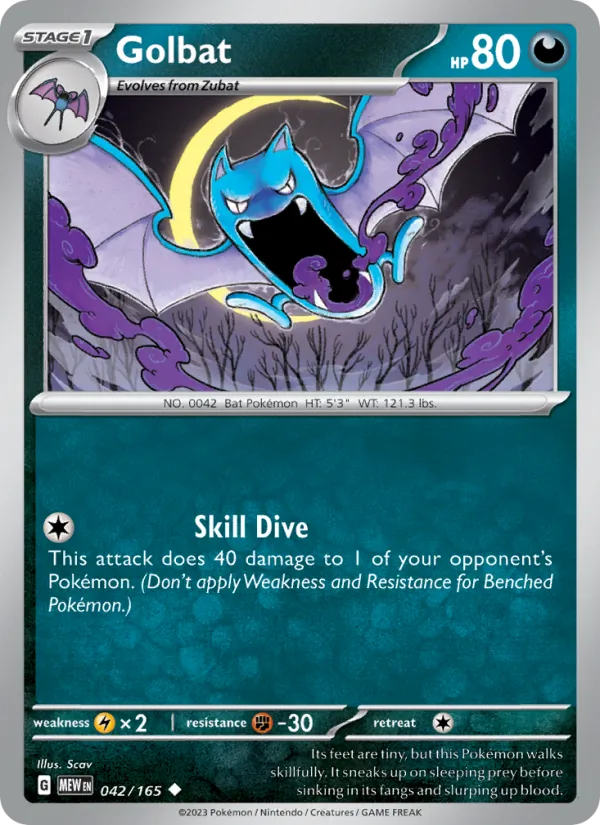 Golbat #042 – 151 card