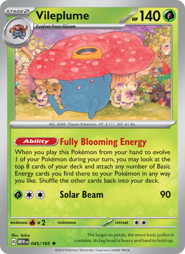 Vileplume #045 – 151 card