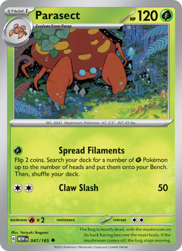 Parasect #047 – 151 card