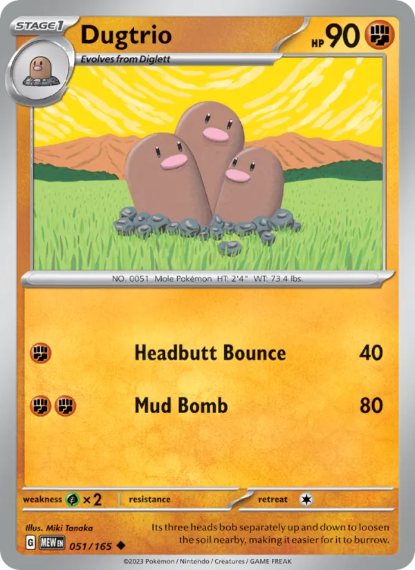 Dugtrio #051 – 151 card