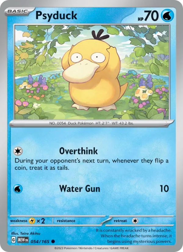 Psyduck #054 – 151 card