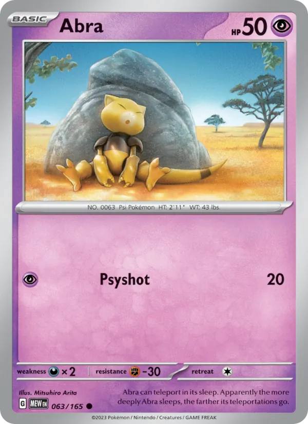 Abra #063 – 151 card