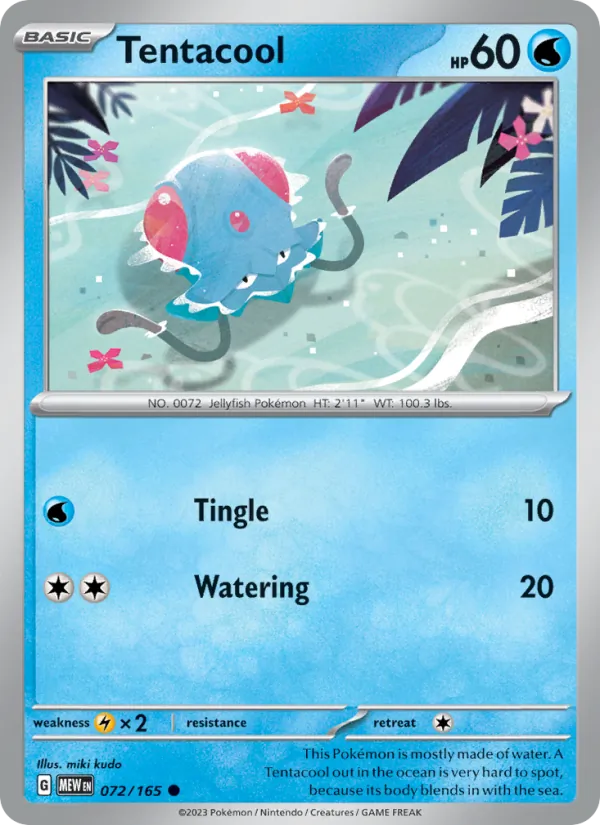 Tentacool #072 – 151 card