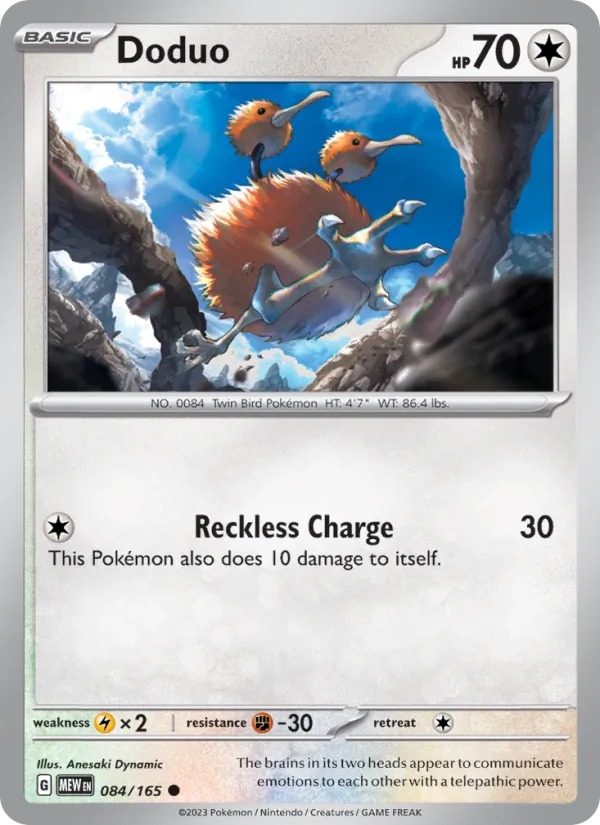 Doduo #084 – 151 card