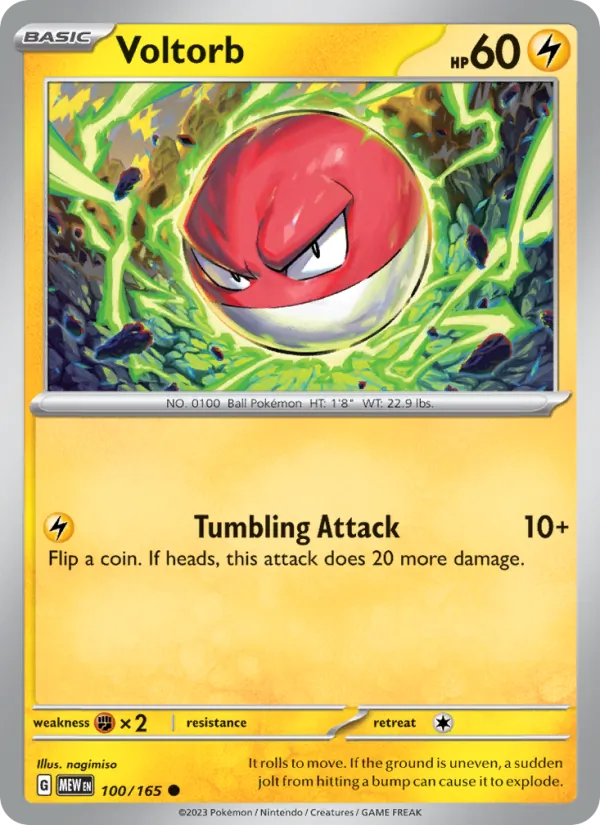 Voltorb #100 – 151 card