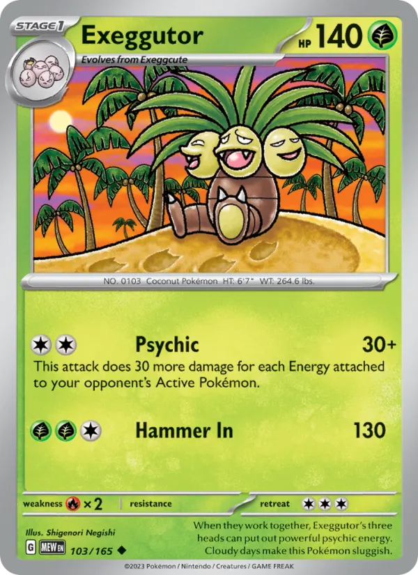 Exeggutor #103 – 151 card