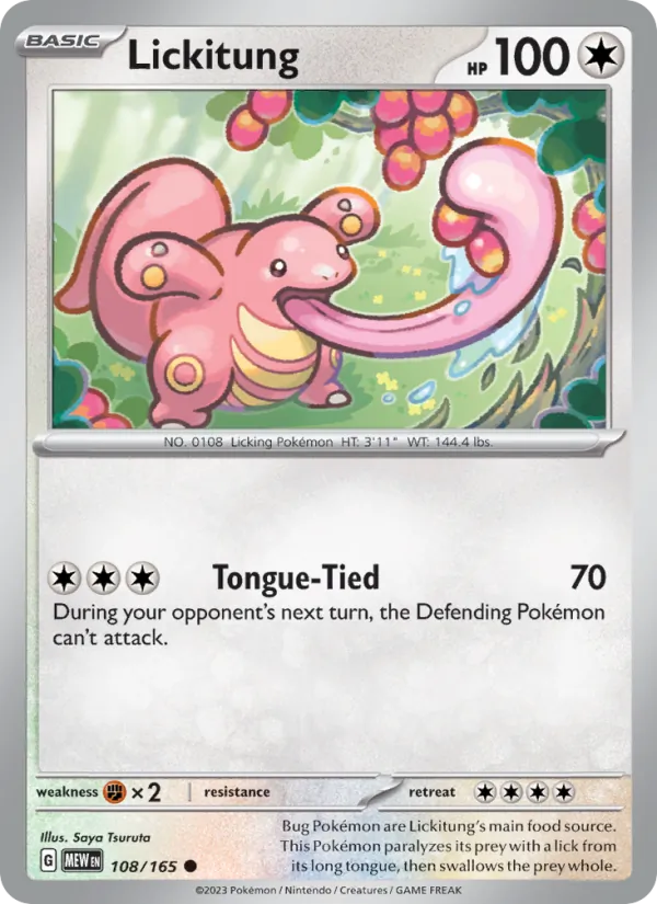 Lickitung #108 – 151 card