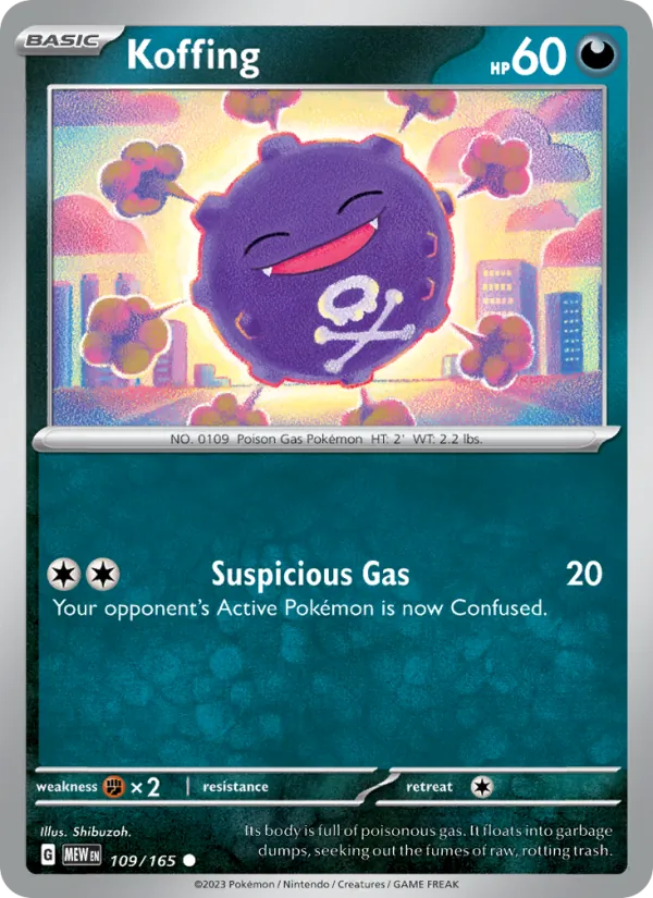 Koffing #109 – 151 card