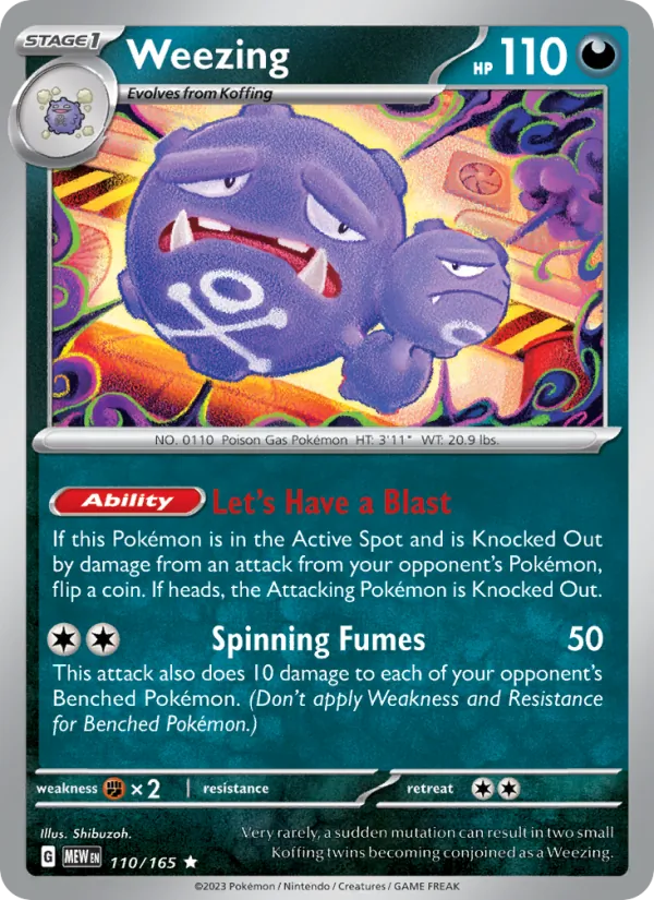 Weezing #110 – 151 card