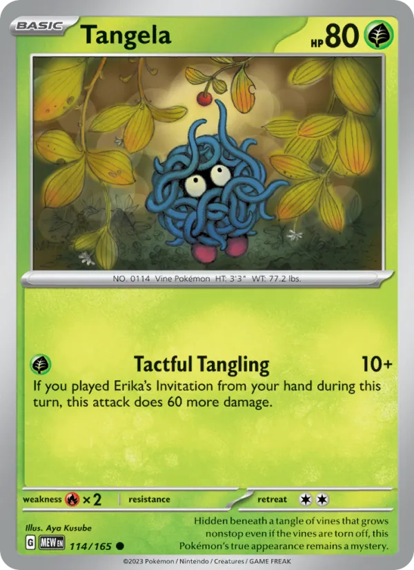 Tangela #114 – 151 card