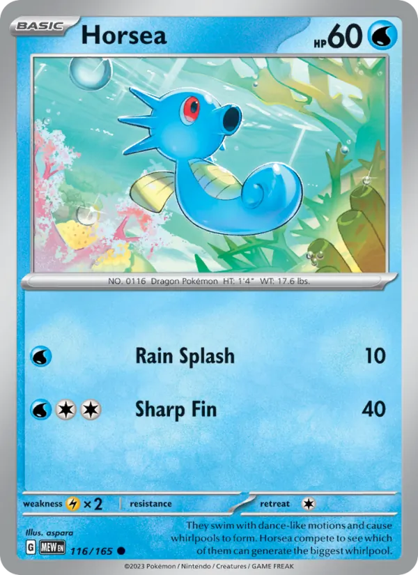 Horsea #116 – 151 card