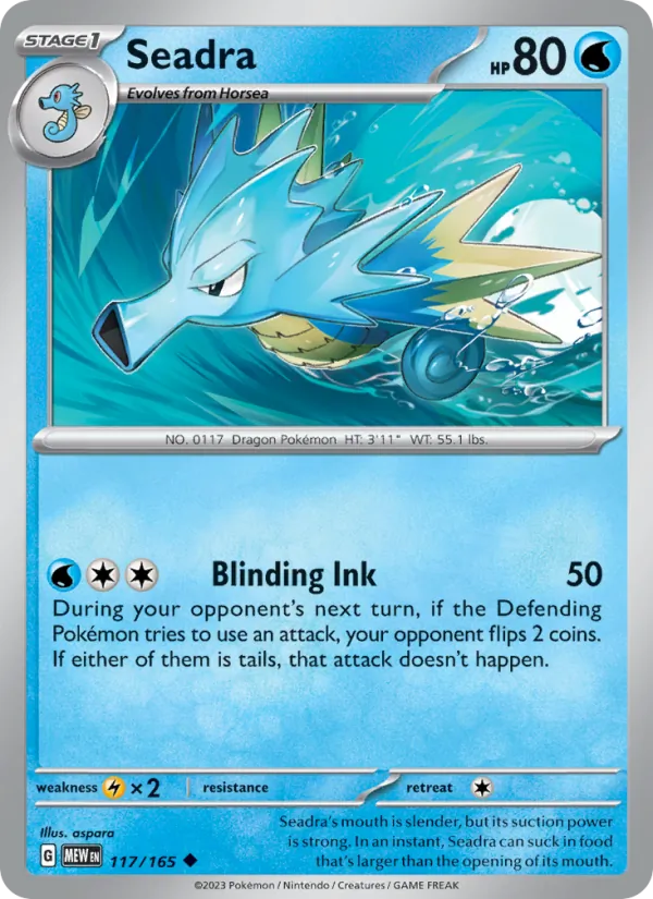 Seadra #117 – 151 card