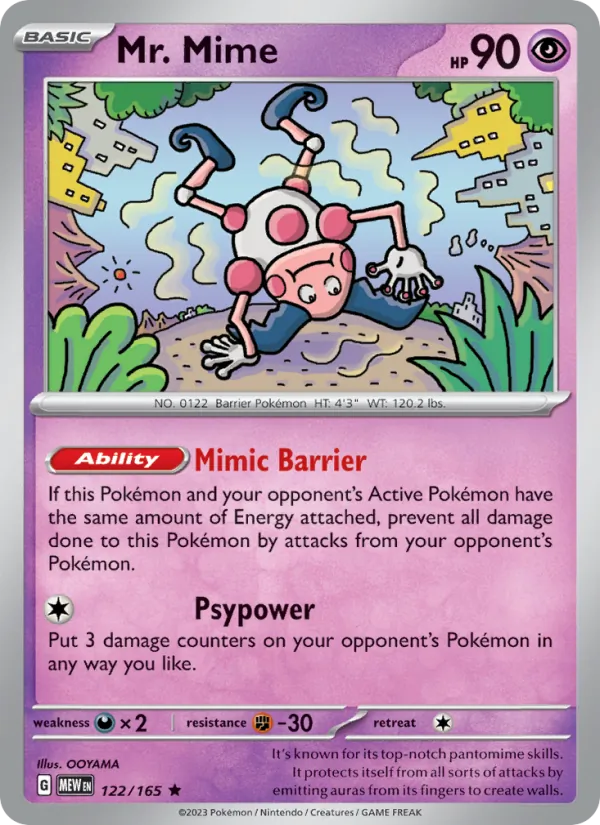 Mr. Mime #122 – 151 card