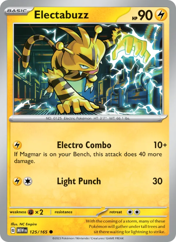 Electabuzz #125 – 151 card