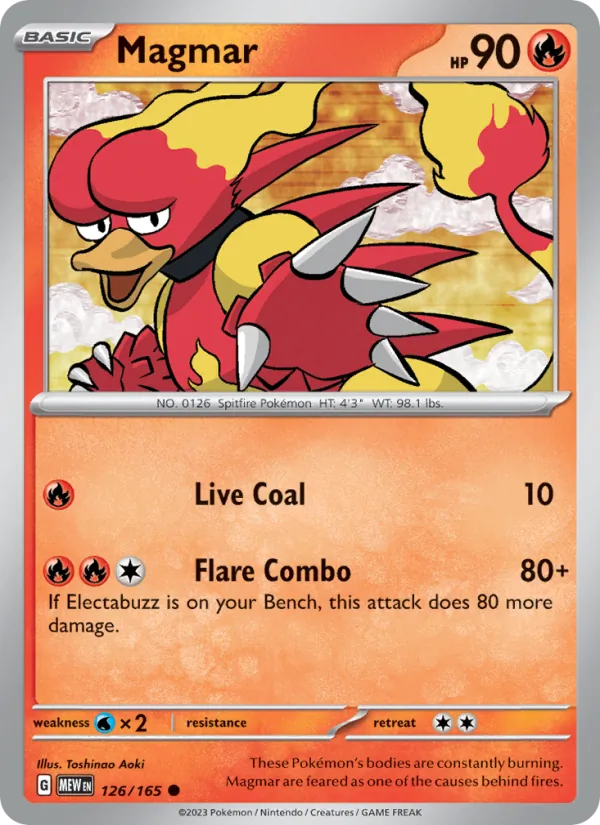 Magmar #126 – 151 card