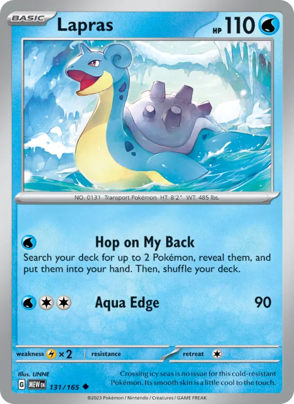 Lapras #131 – 151 card