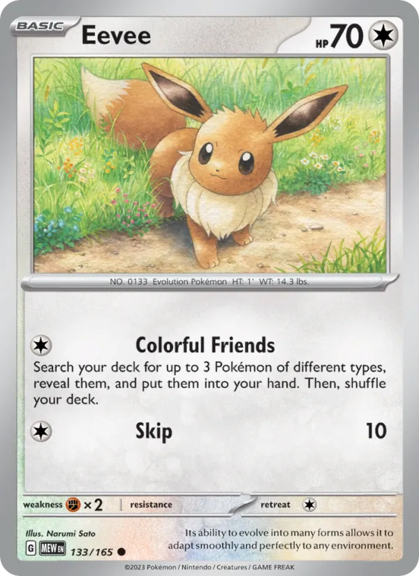 Eevee #133 – 151 card